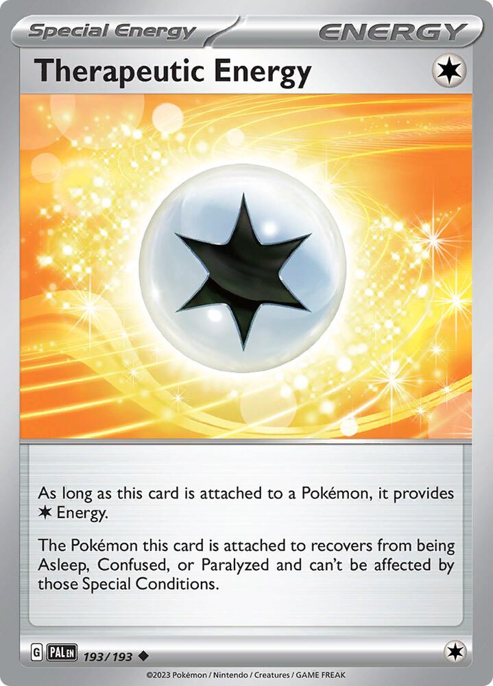 Therapeutic Energy 193/193 card from SV02: Paldea Evolved
