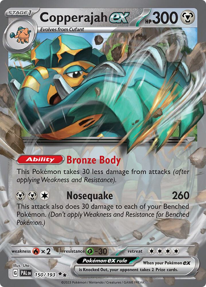 Copperajah ex 150/193 card from SV02: Paldea Evolved
