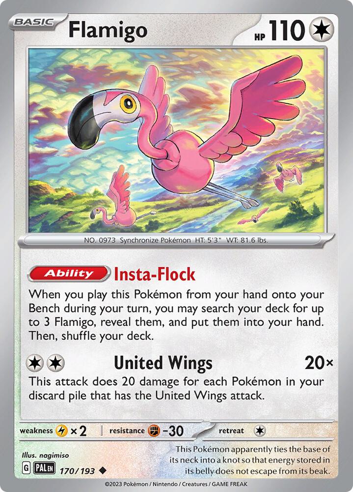 Flamigo 170/193 card from SV02: Paldea Evolved