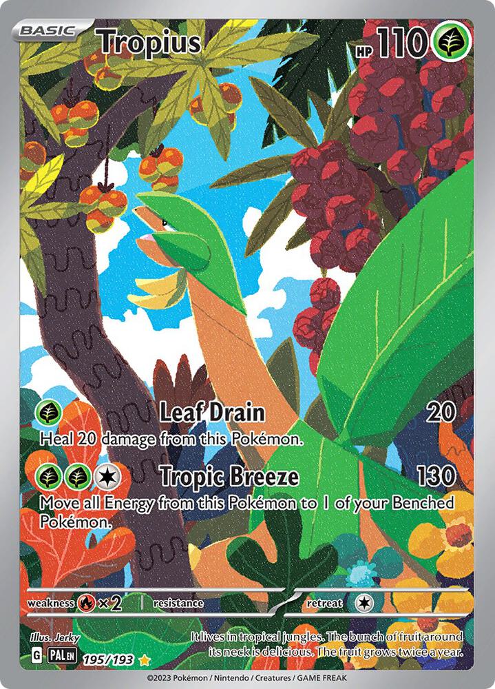 Tropius 195/193 card from SV02: Paldea Evolved