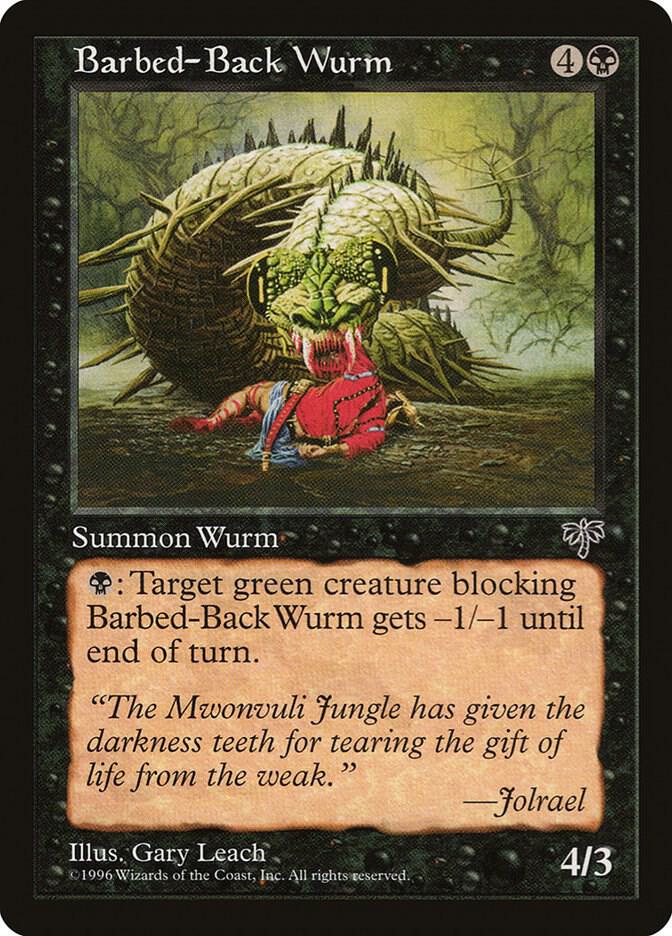 Barbed-Back Wurm card from Mirage