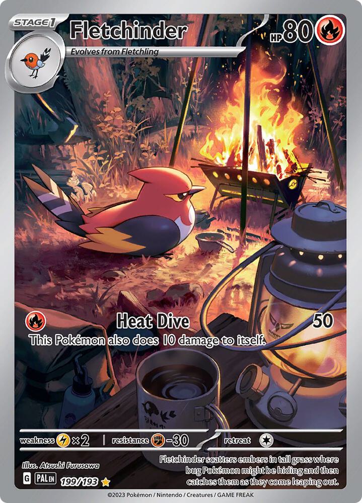 Fletchinder 199/193 card from SV02: Paldea Evolved
