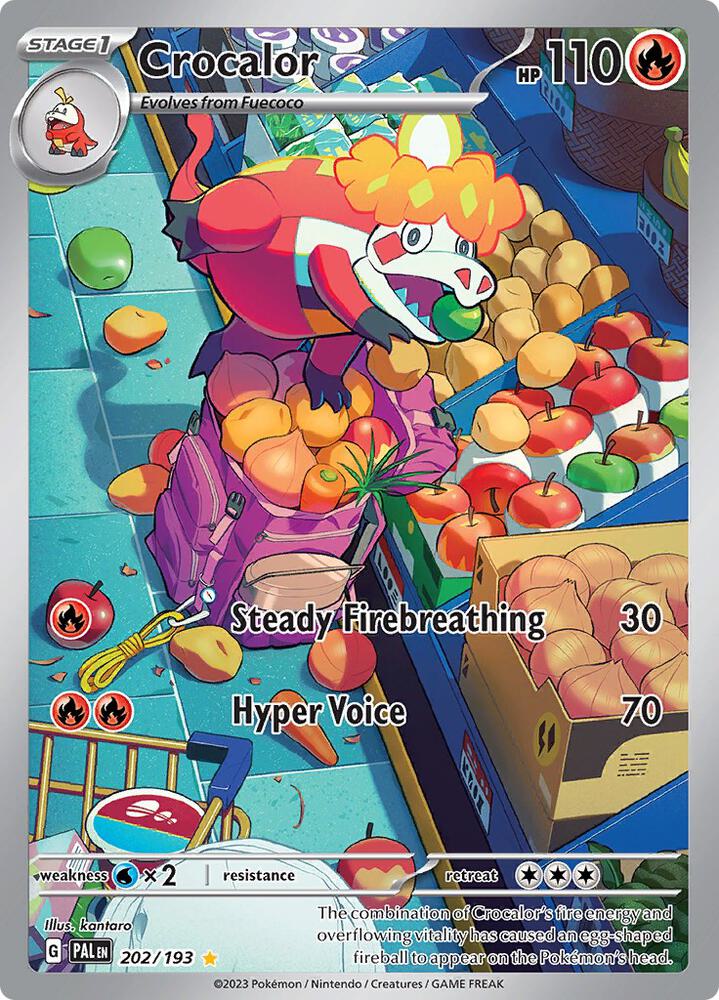 Crocalor 202/193 card from SV02: Paldea Evolved