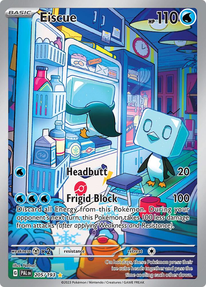 Eiscue 205/193 card from SV02: Paldea Evolved