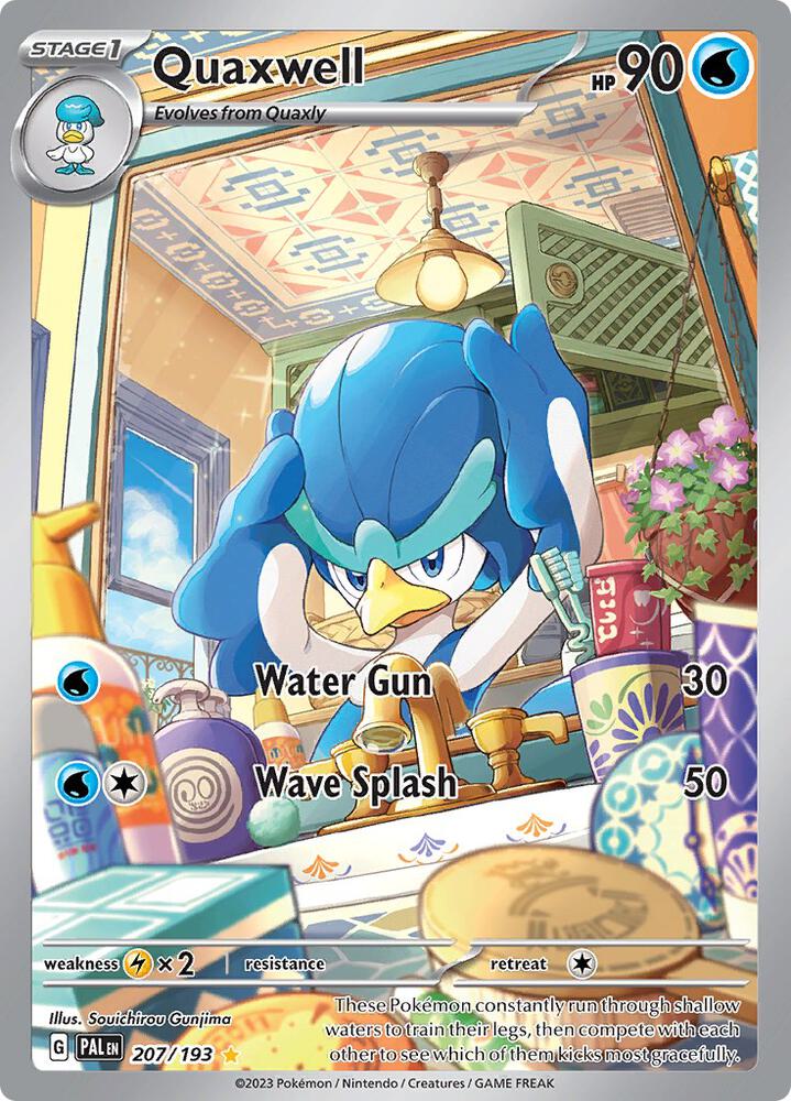 Quaxwell 207/193 card from SV02: Paldea Evolved
