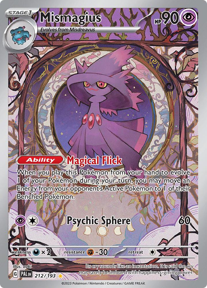 Mismagius 212/193 card from SV02: Paldea Evolved