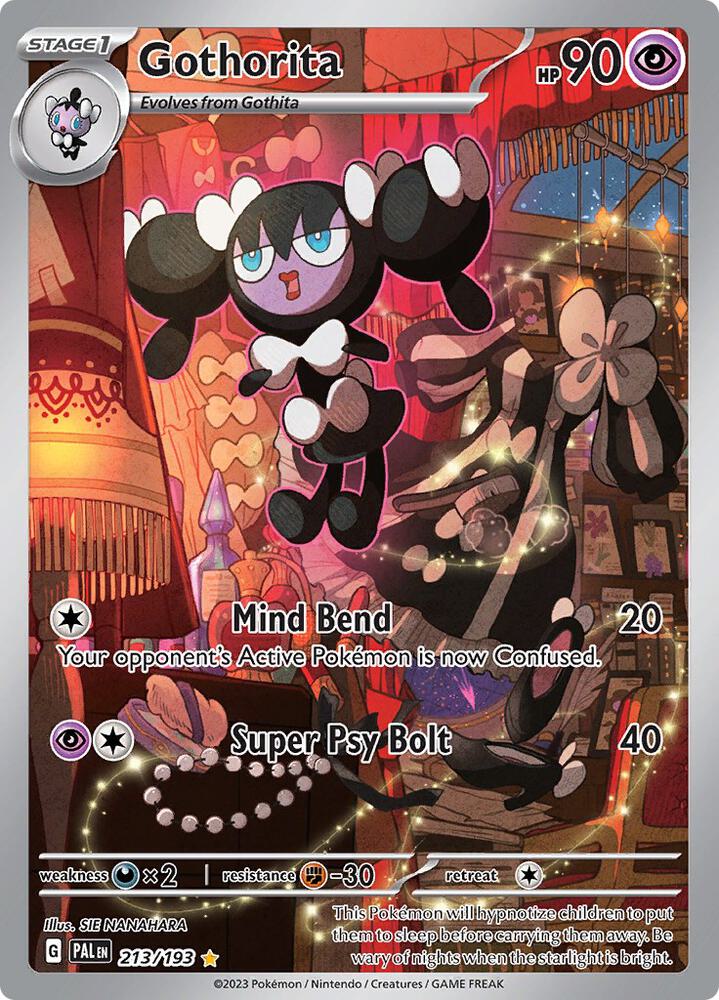 Gothorita 213/193 card from SV02: Paldea Evolved