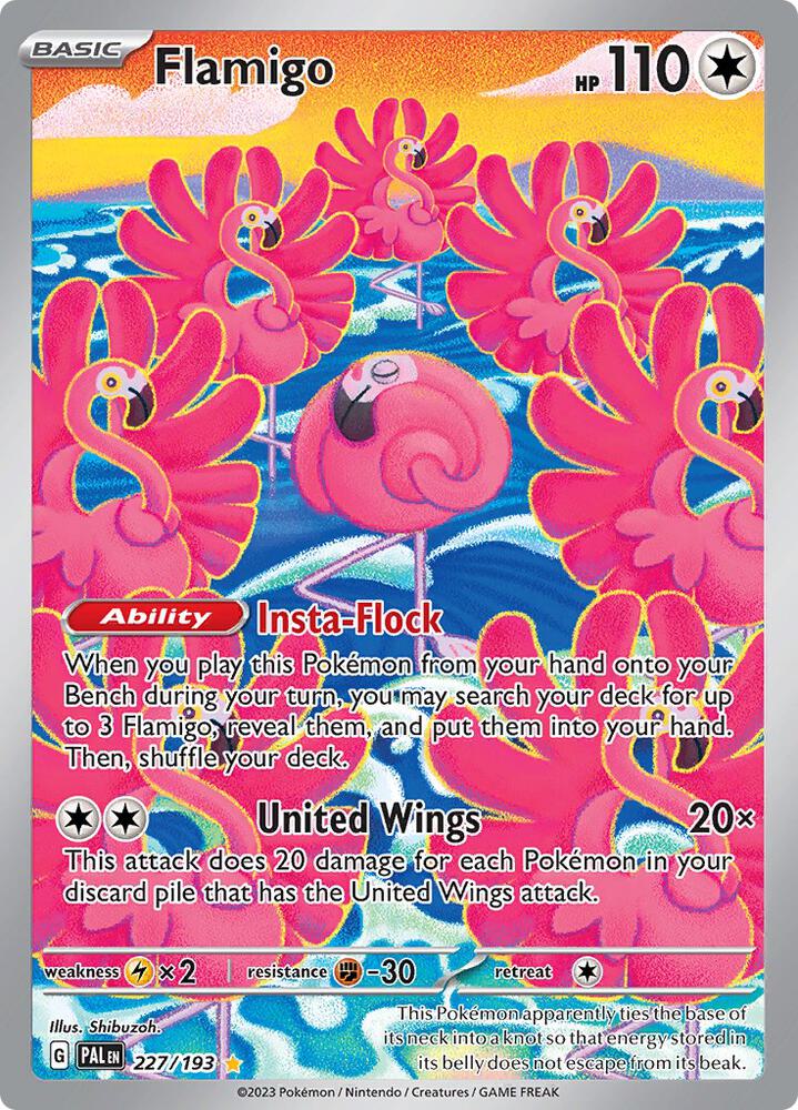 Flamigo 227/193 card from SV02: Paldea Evolved