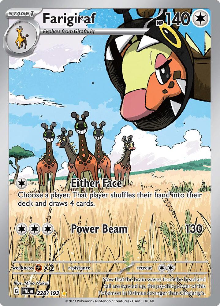 Farigiraf 228/193 card from SV02: Paldea Evolved