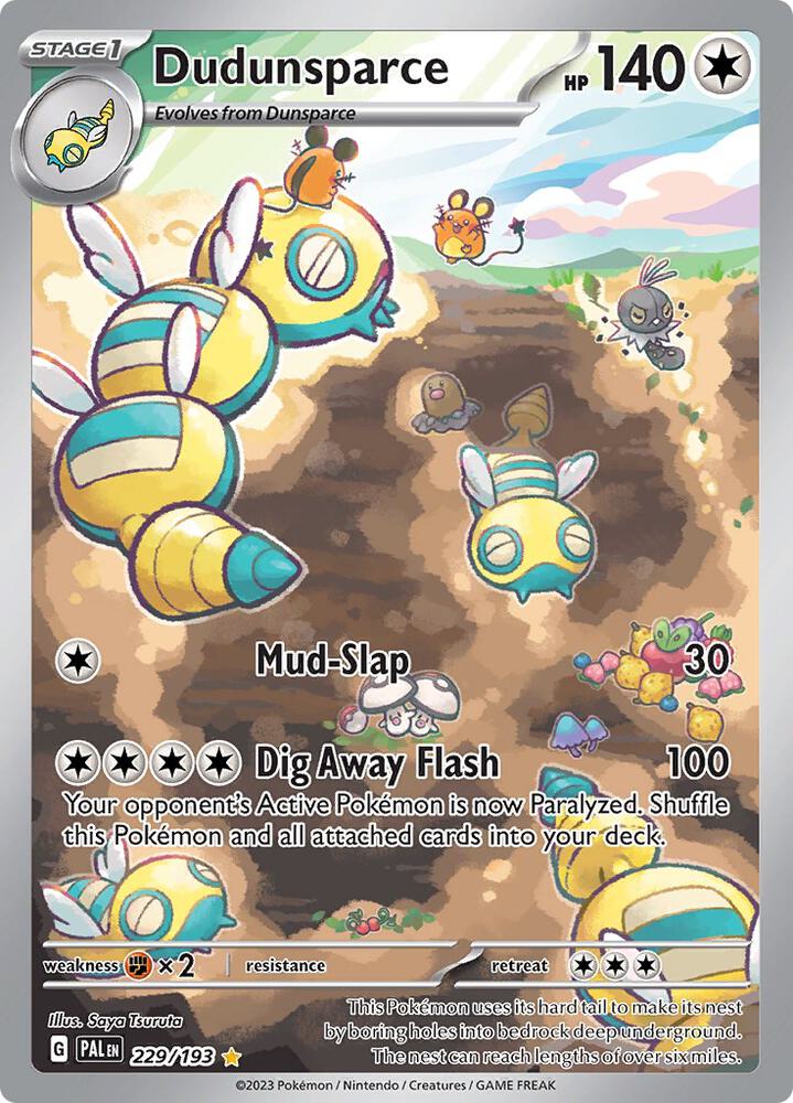 Dudunsparce 229/193 card from SV02: Paldea Evolved