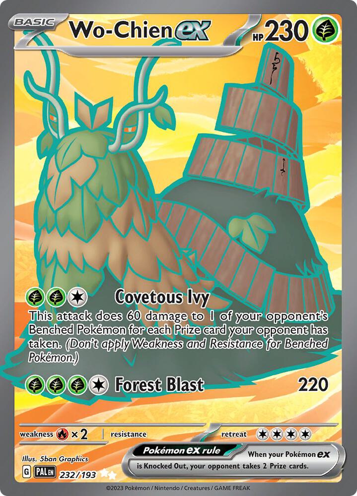 Wo-Chien ex 232/193 card from SV02: Paldea Evolved