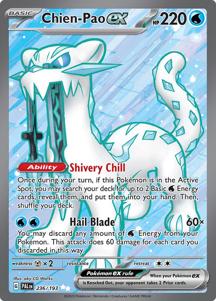 Chien-Pao ex 236/193 card from SV02: Paldea Evolved