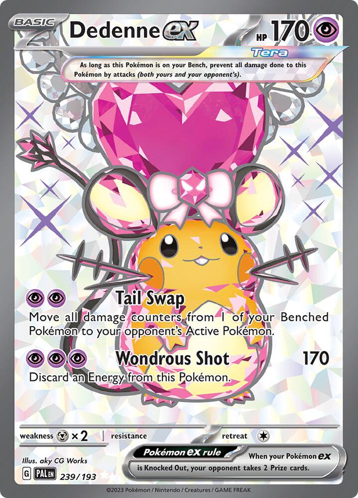 Dedenne ex 239/193 card from SV02: Paldea Evolved