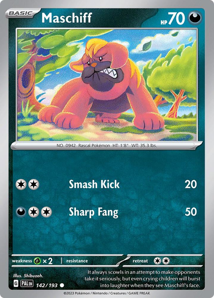 Maschiff 142/193 card from SV02: Paldea Evolved