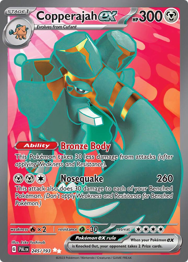 Copperajah ex 245/193 card from SV02: Paldea Evolved
