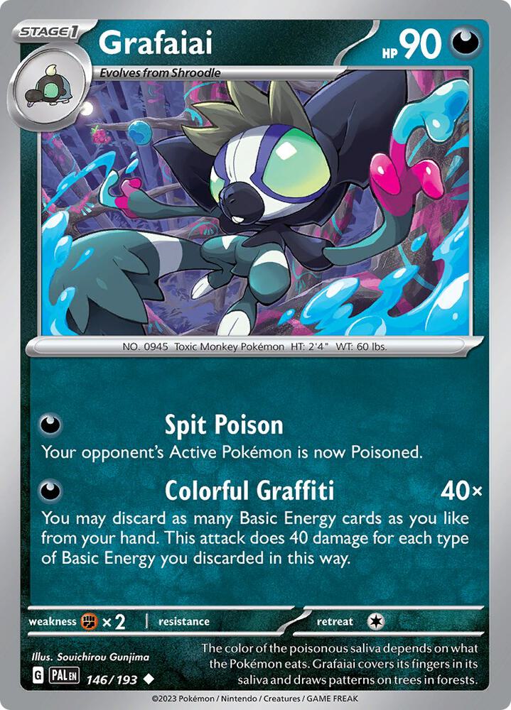 Grafaiai 146/193 card from SV02: Paldea Evolved