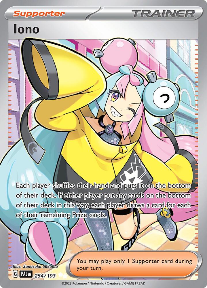Iono 254/193 card from SV02: Paldea Evolved