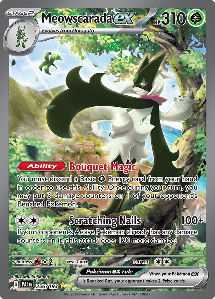 Meowscarada ex 256/193 card from SV02: Paldea Evolved