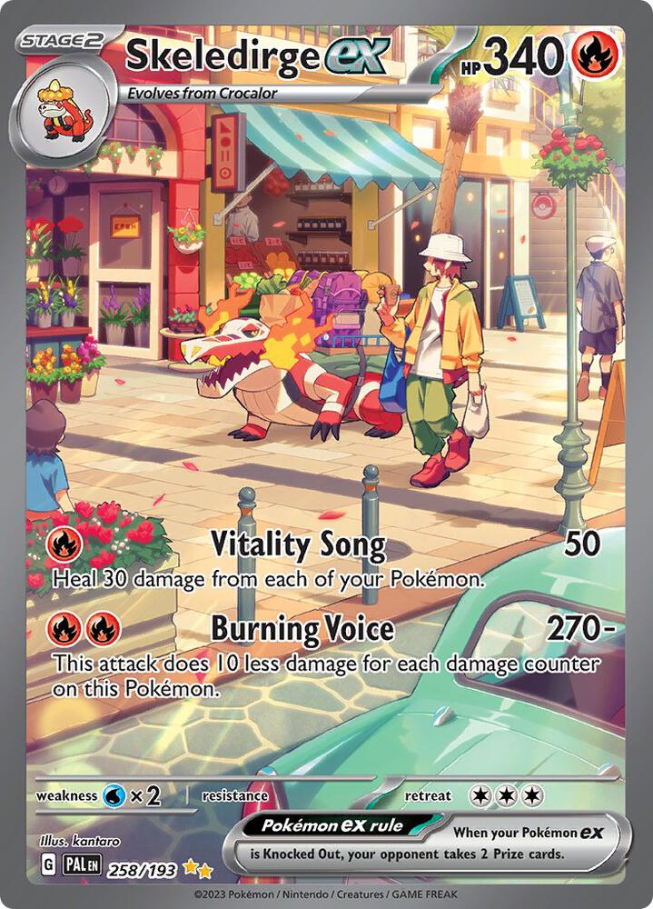 Skeledirge ex 258/193 card from SV02: Paldea Evolved