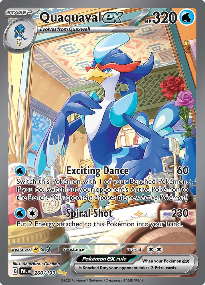 Quaquaval ex 260/193 card from SV02: Paldea Evolved