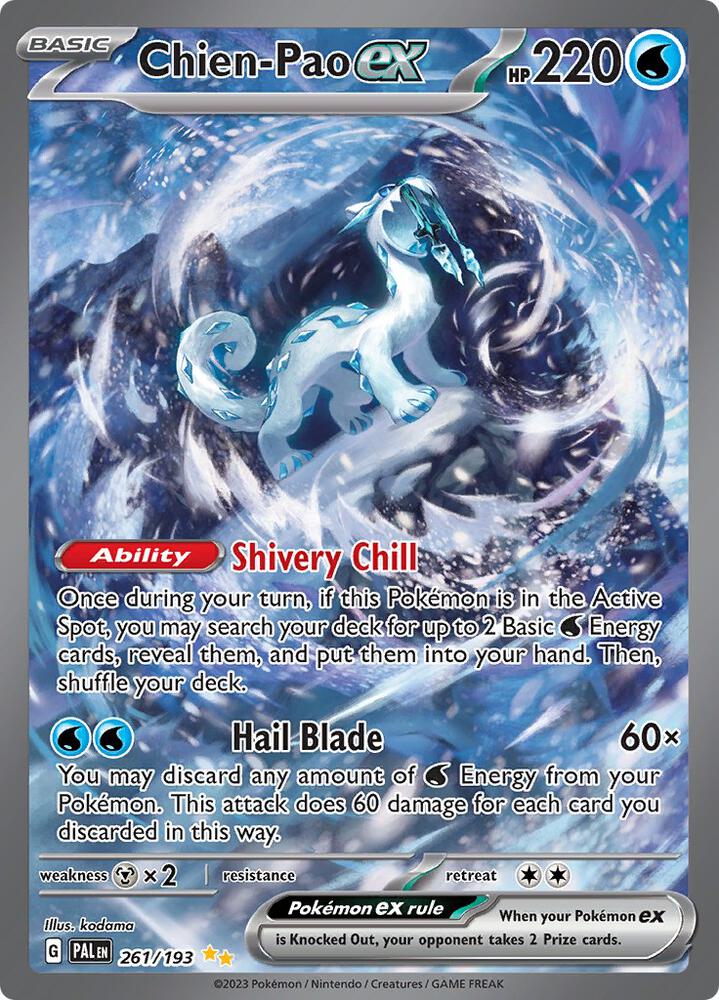 Chien-Pao ex 261/193 card from SV02: Paldea Evolved
