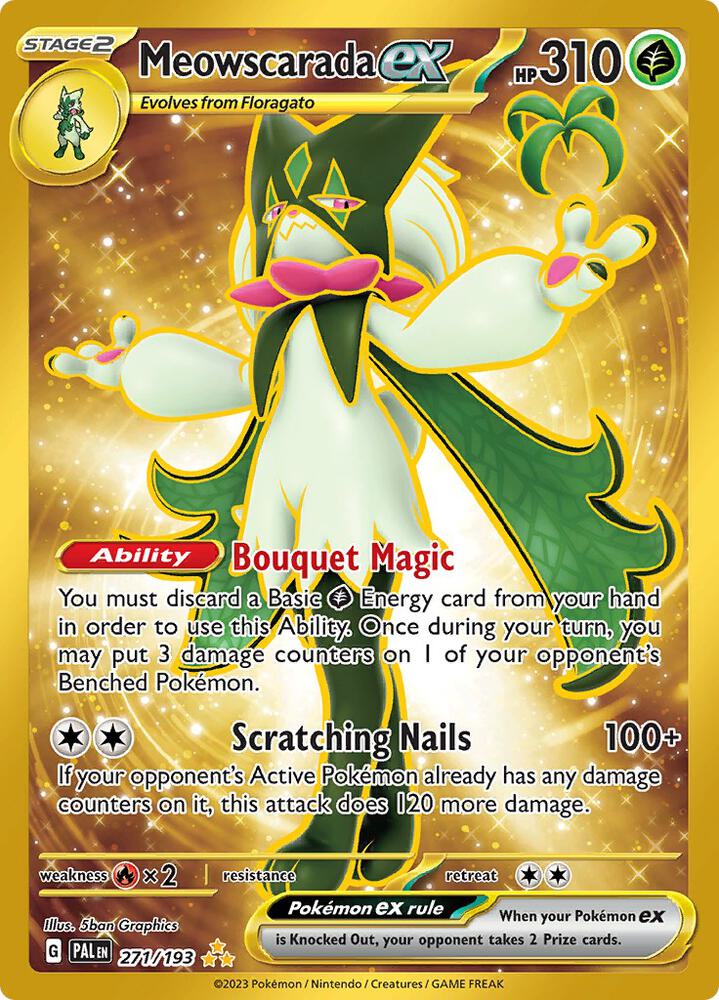 Meowscarada ex 271/193 card from SV02: Paldea Evolved
