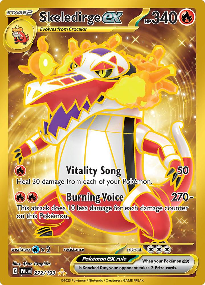 Skeledirge ex 272/193 card from SV02: Paldea Evolved