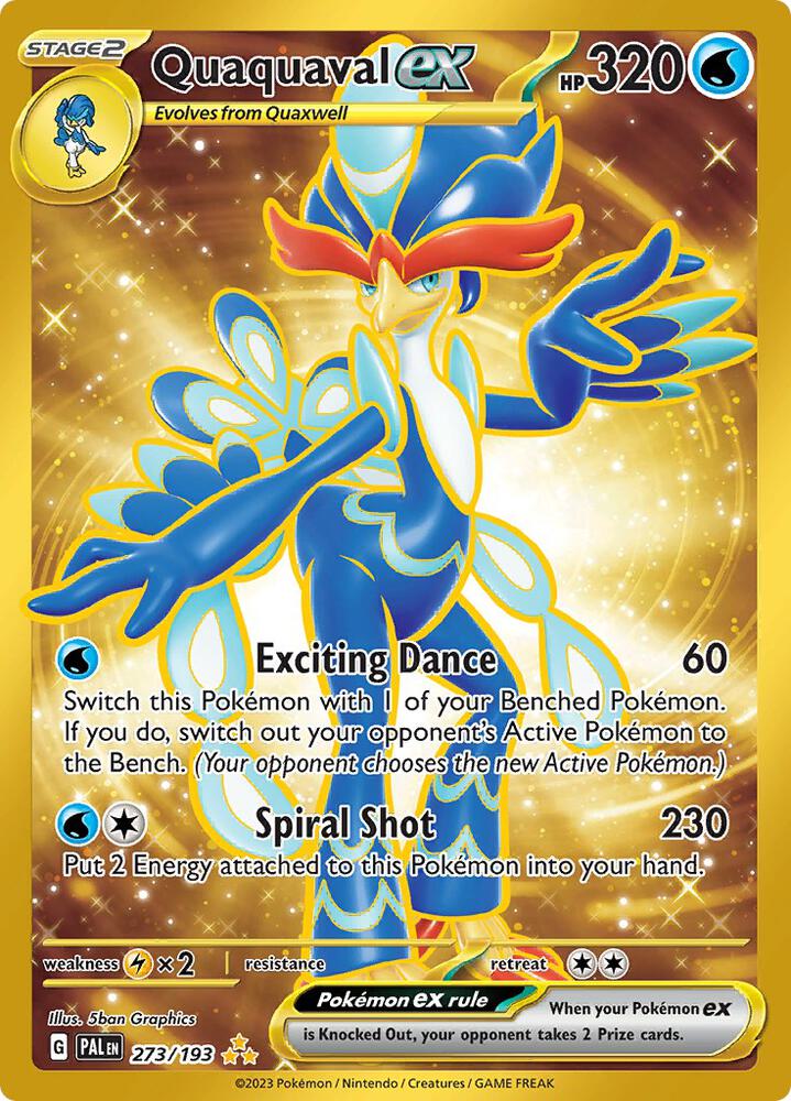 Quaquaval ex 273/193 card from SV02: Paldea Evolved