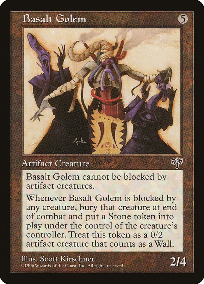 Basalt Golem card from Mirage