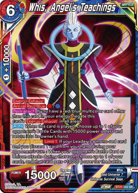 Whis, Angel's Teachings BT21-142 card from Wild Resurgence