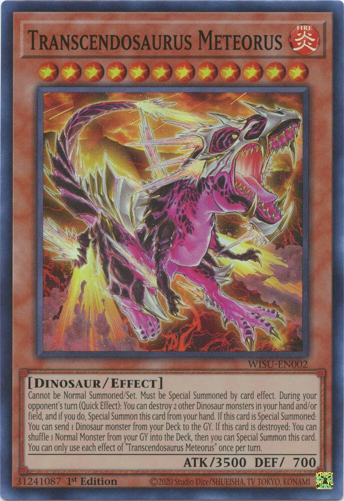 Transcendosaurus Meteorus WISU-EN002 card from Wild Survivors