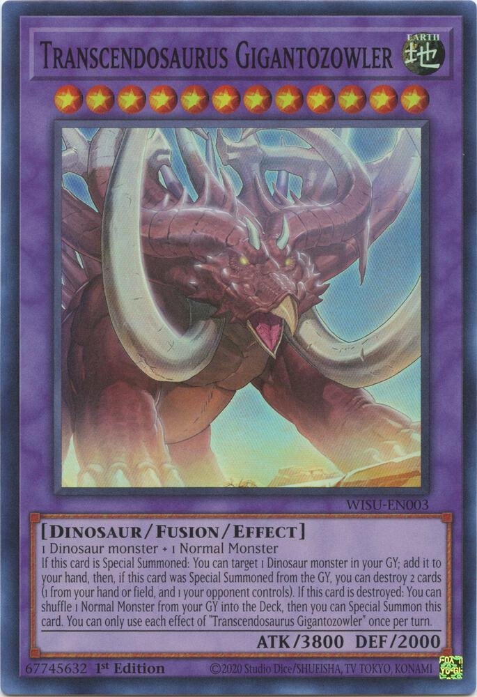 Transcendosaurus Gigantozowler WISU-EN003 card from Wild Survivors