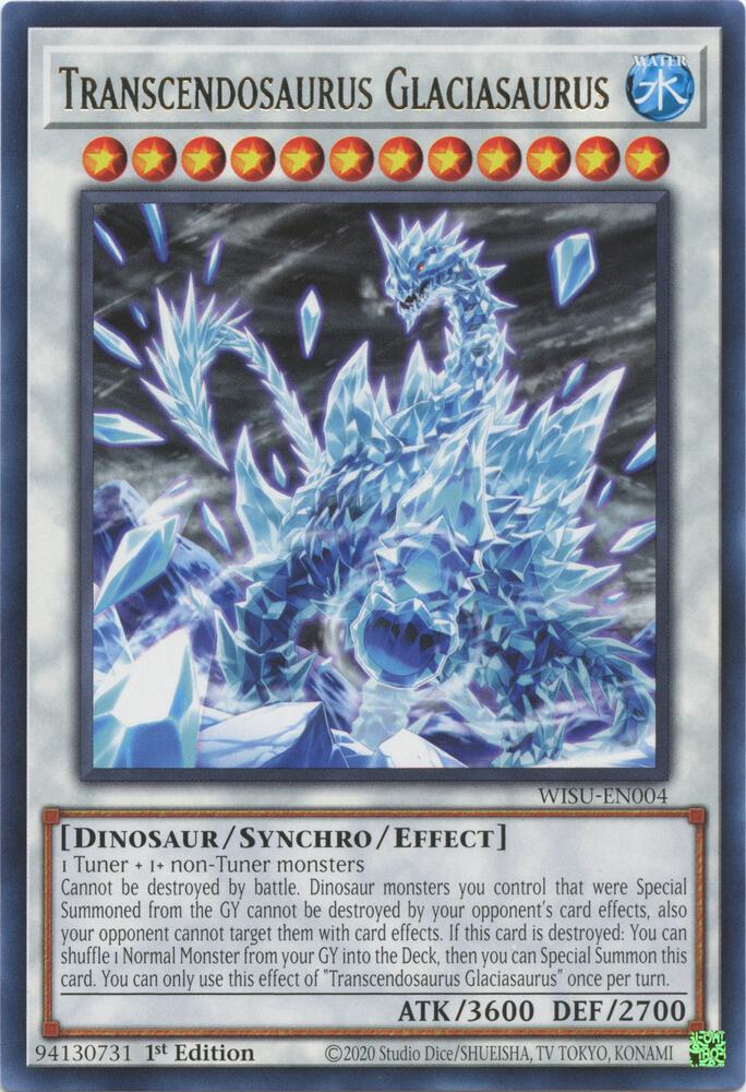 Transcendosaurus Glaciasaurus WISU-EN004 card from Wild Survivors