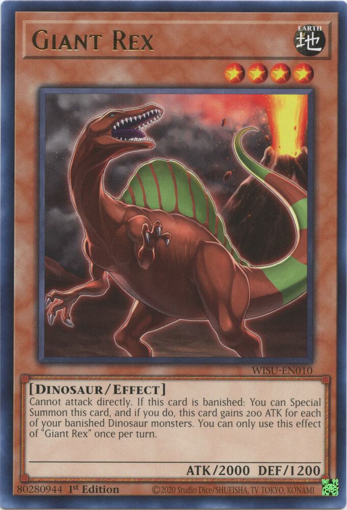 Giant Rex WISU-EN010 card from Wild Survivors