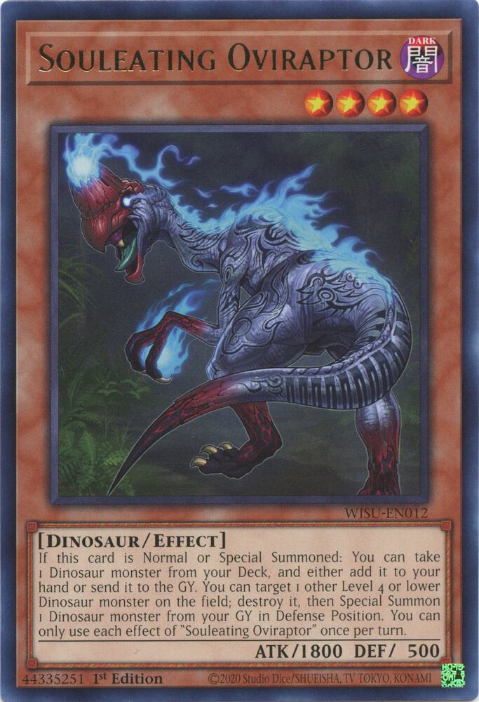 Souleating Oviraptor WISU-EN012 card from Wild Survivors