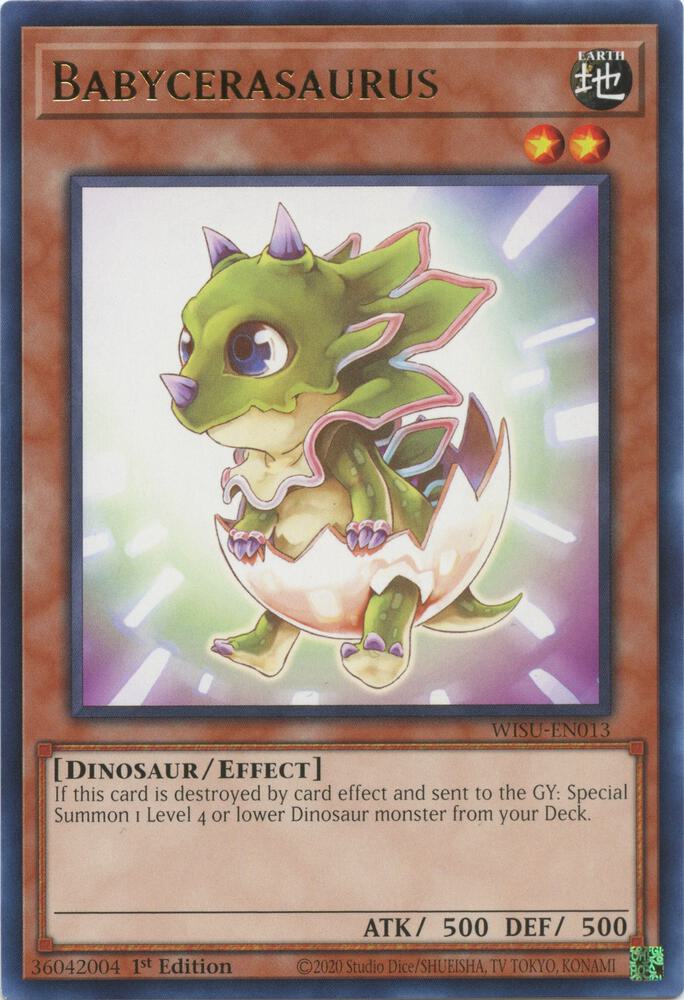 Babycerasaurus WISU-EN013 card from Wild Survivors