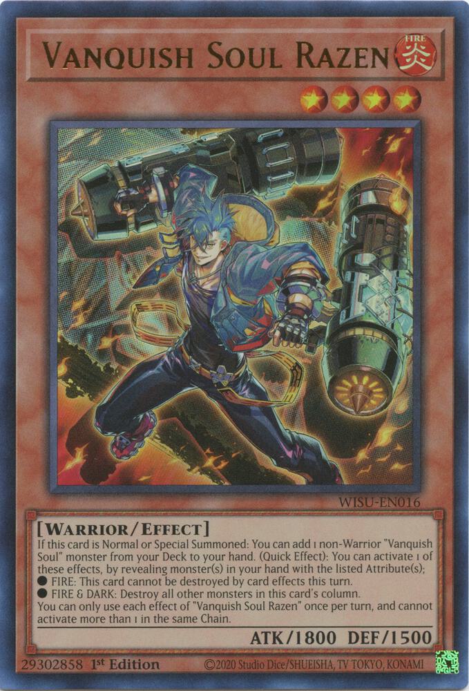 Vanquish Soul Razen WISU-EN016 card from Wild Survivors