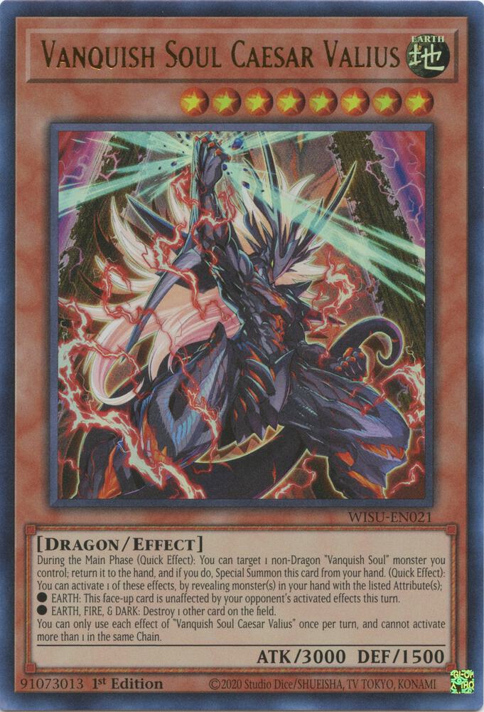 Vanquish Soul Caesar Valius WISU-EN021 card from Wild Survivors