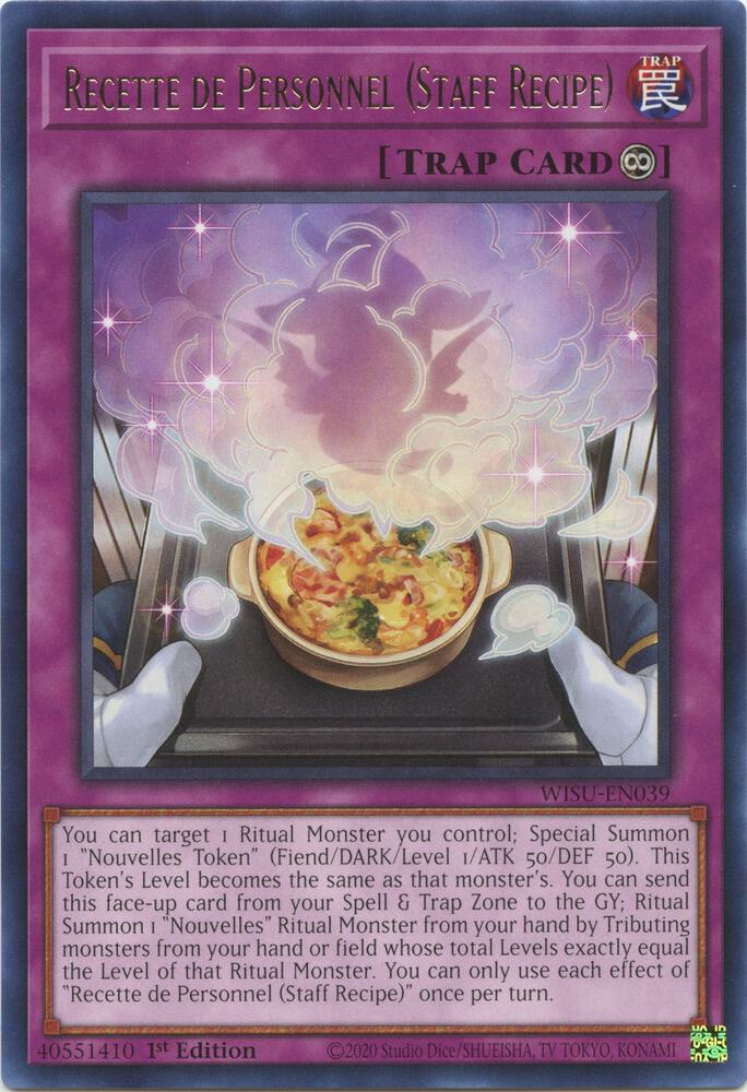Recette de Personnel (Staff Recipe) WISU-EN039 card from Wild Survivors