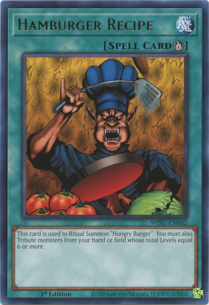 Hamburger Recipe WISU-EN042 card from Wild Survivors