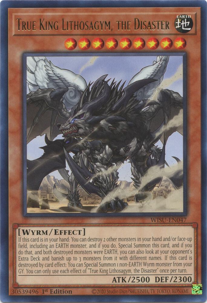 True King Lithosagym, the Disaster WISU-EN047 card from Wild Survivors