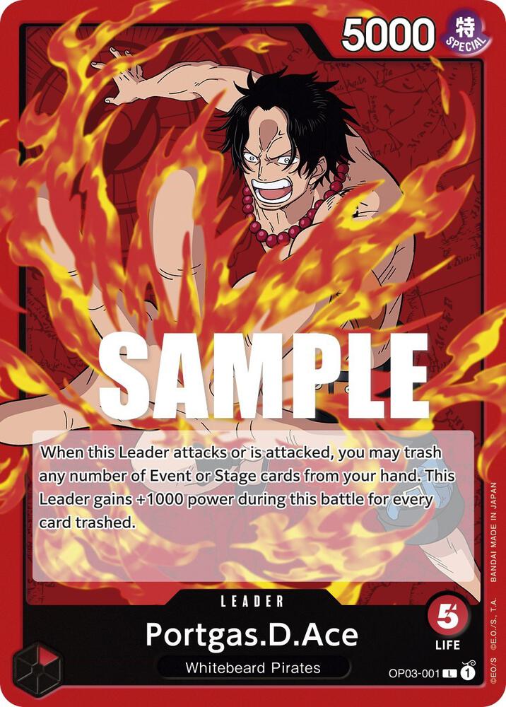 Portgas.D.Ace OP03-001 card from Pillars of Strength