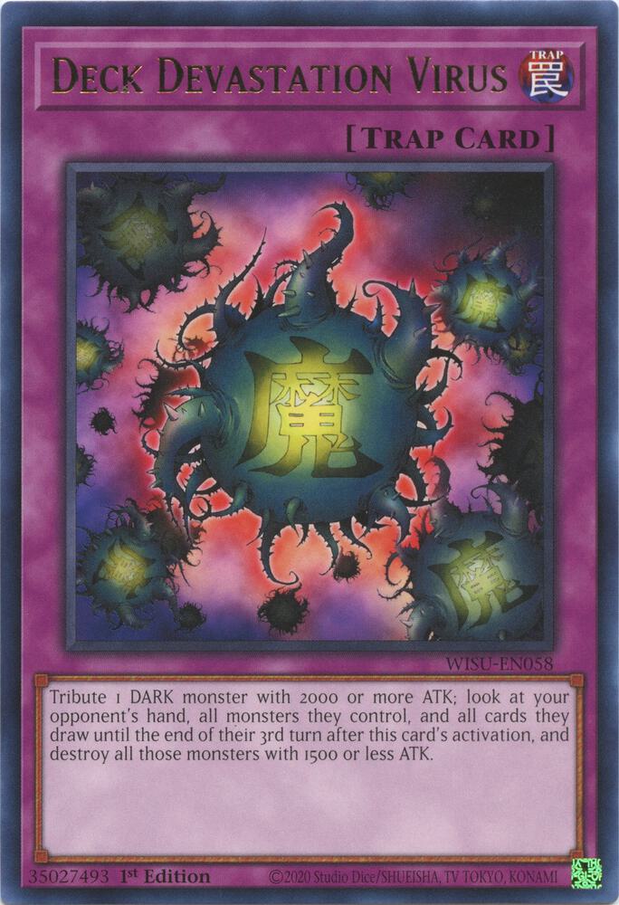 Deck Devastation Virus WISU-EN058 card from Wild Survivors