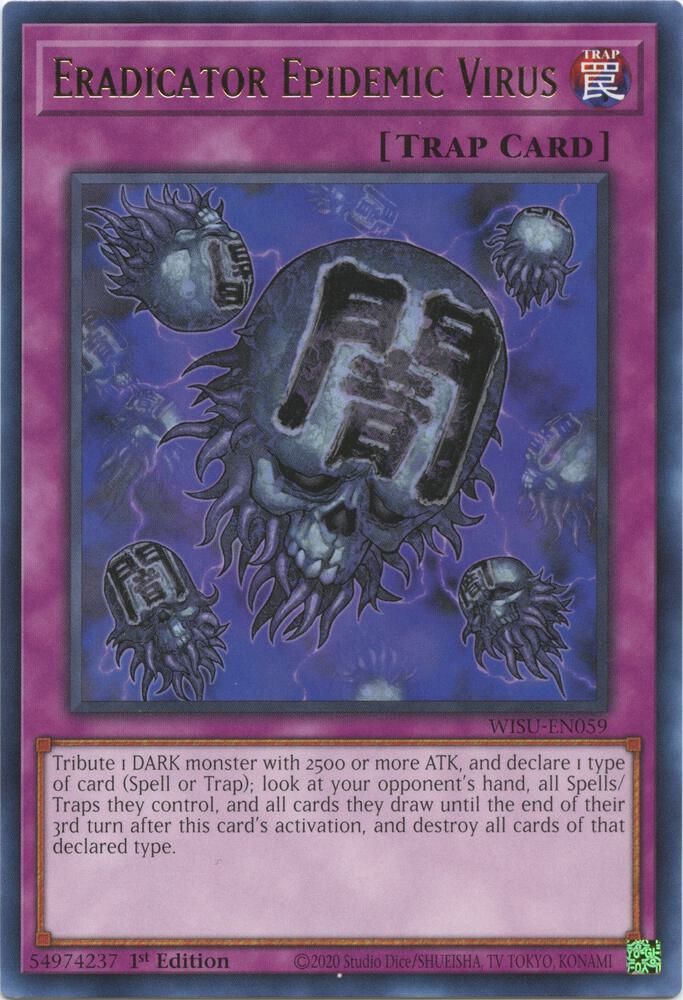 Eradicator Epidemic Virus WISU-EN059 card from Wild Survivors