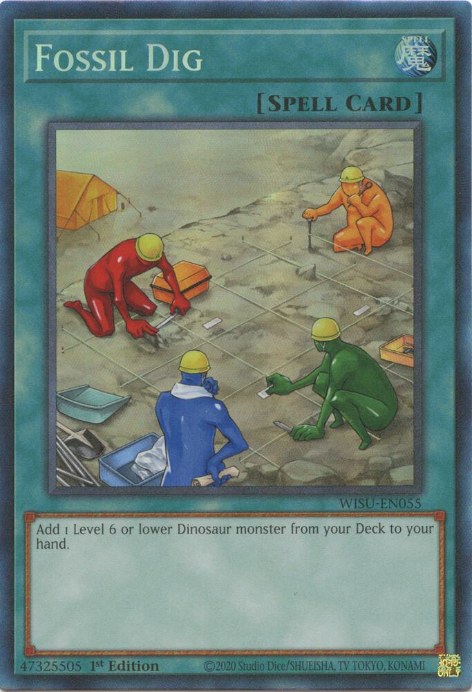 Fossil Dig (CR) WISU-EN055 card from Wild Survivors