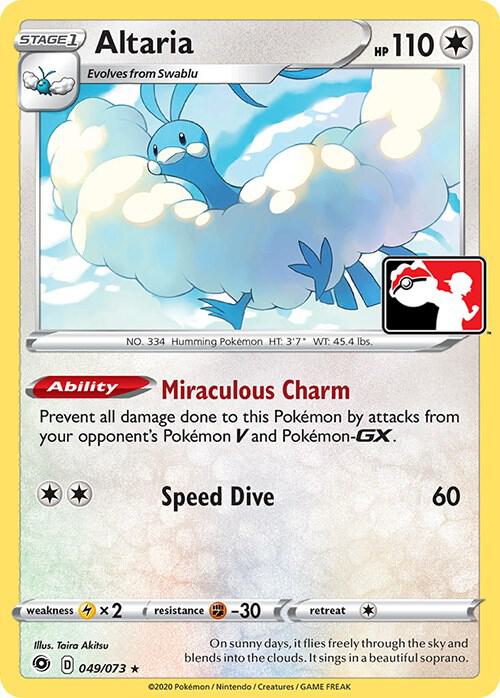 Altaria 49/73 card from Prize Pack Series Cards