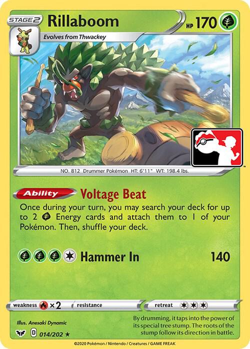 Rillaboom 014/072 card from Prize Pack Series Cards
