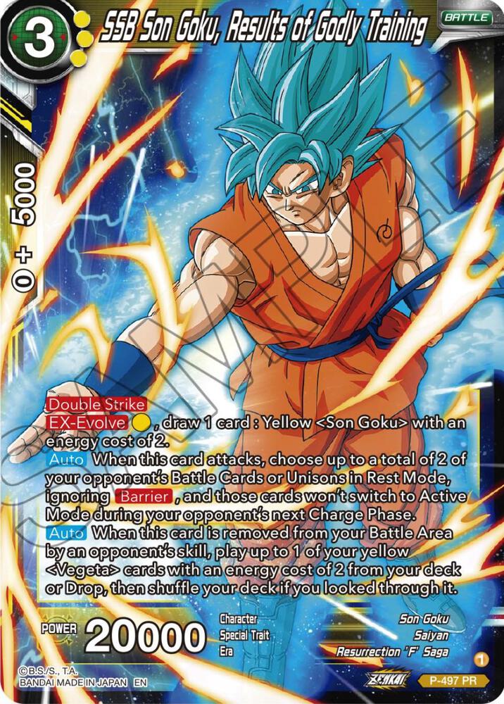 SSB Son Goku, Results of Godly Training P-497 card from Promotion Cards