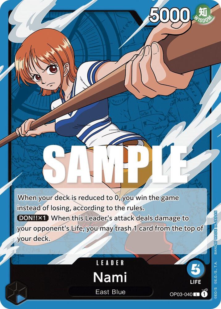 Nami OP03-040 card from Pillars of Strength