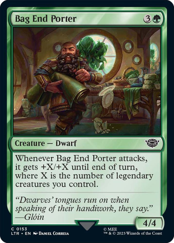 Bag End Porter 153 card from Universes Beyond: The Lord of the Rings: Tales of Middle-earth